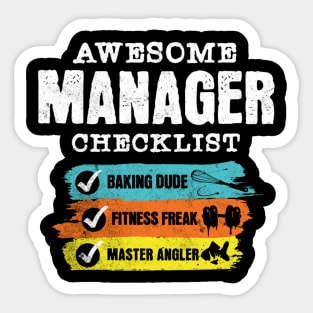 Awesome manager checklist Sticker
